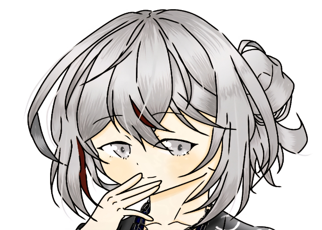 同じレイヤー上でさらに暗い色で毛の流れを作ります。